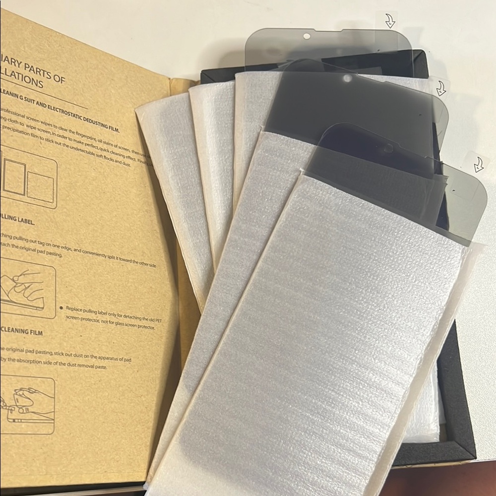 Premium Screen Protectors for Smartphones - Black for iPhone 13 Pro Max 5 total